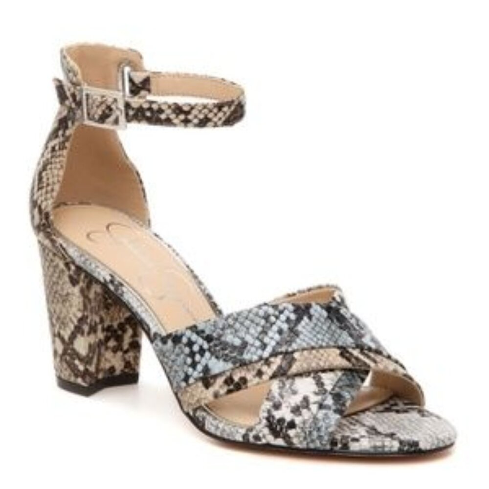 EUC Jessica Simpson "JP-Maudrie" Snake Print Sandals Size 7.5